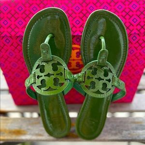 Tory Burch leather Sandals green US8.5